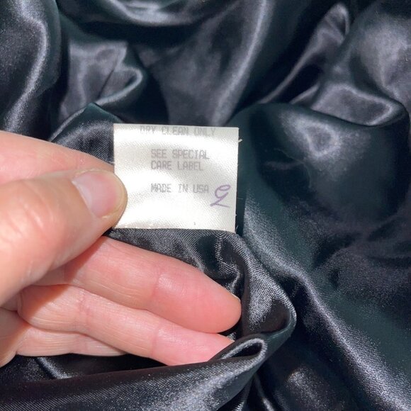 Three Flaggs Womens Sequin Jacket Black Size Large L Vintage Nylon Acetate Rayon - Picture 11 of 12